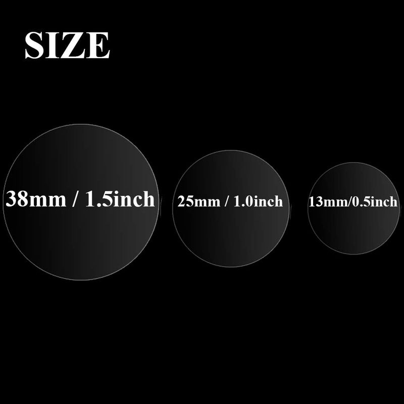 MiDube 1135 PCS Transparent Clear Circle Labels Retail Package Seals 1/2inch 1inch 1-1/2inch Round Natural Paper Adhesive Wafer Package Seals Color Coding Stickers 0.5" 1" 1.5" - Image 2
